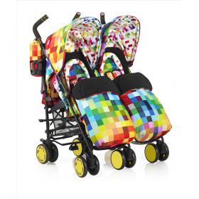 Cosatto Supa Dupa Twin Stroller (Pixelate)